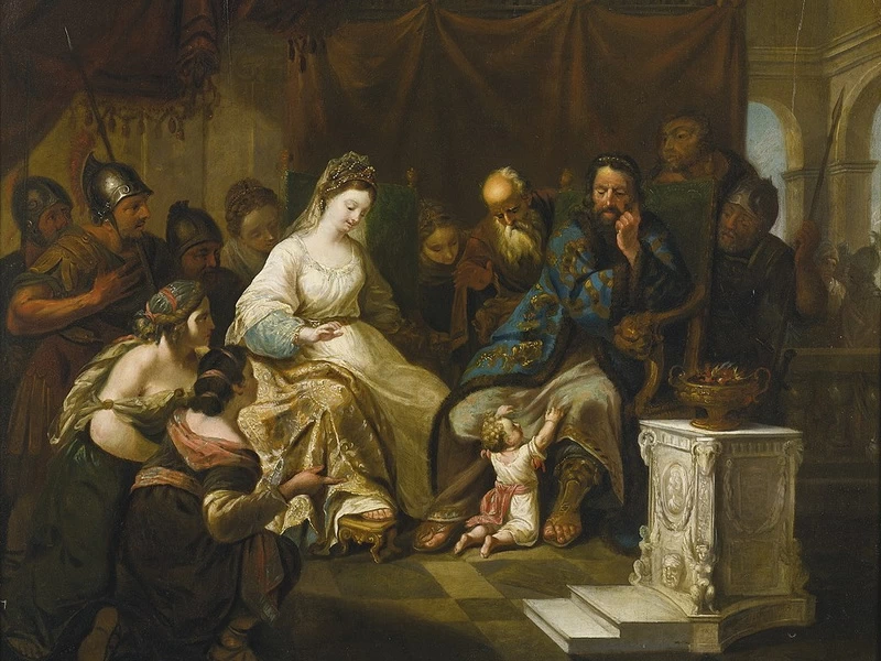 1720-Johann Anton Tischbein - La prova del fuoco di Mosè (1778)